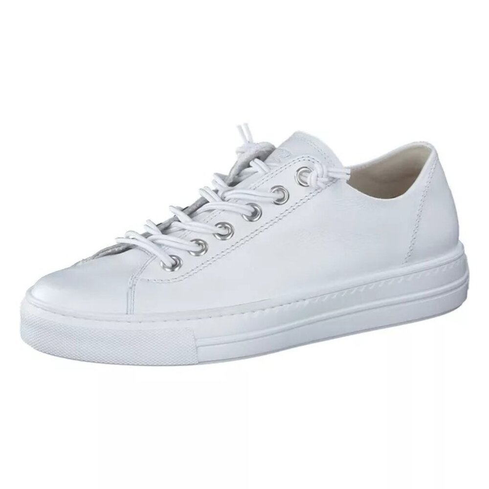 $420 Paul Green Hadley Platform Sneaker SHOES white leather  4.5 AU 7 US (TE22)